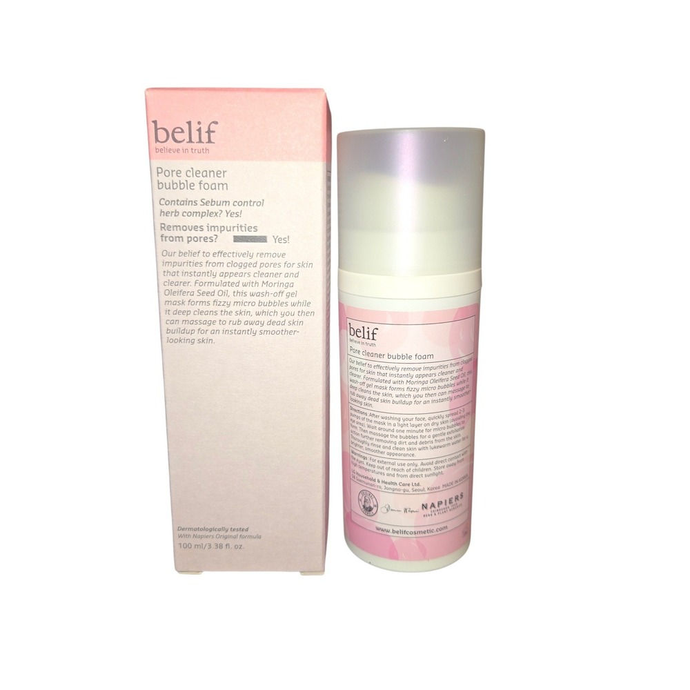 Belif Pore Cleaner Bubble Foam Sebum Control Herb Complex 100ml 3.38 fl oz NEW